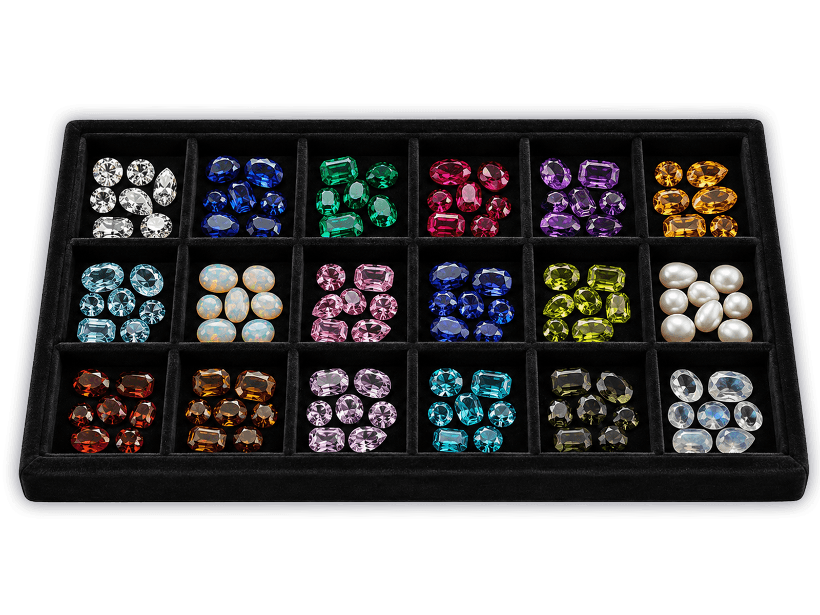 Storehouses for loose gemstone collections